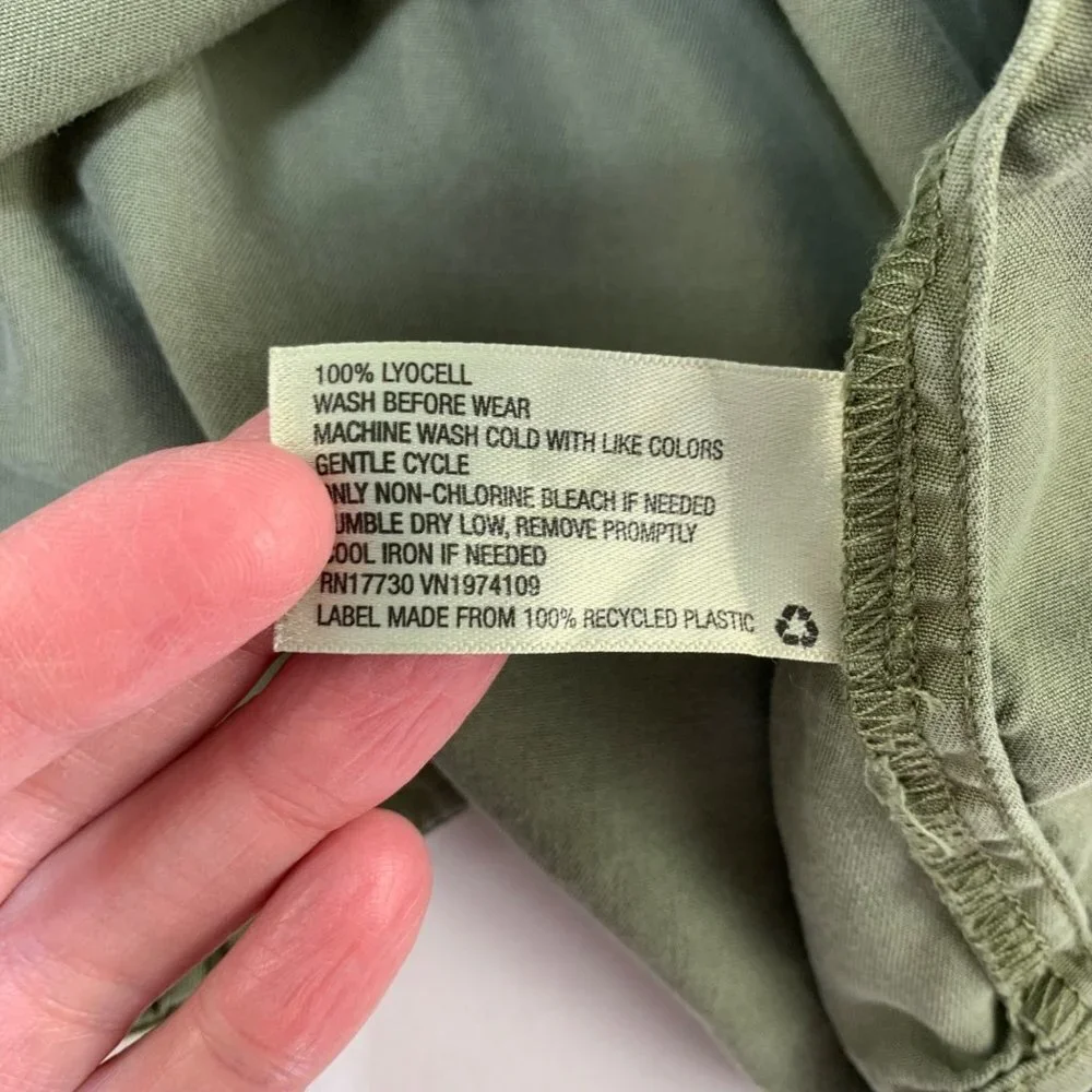 Knox Rose Olive Tencel Ruffle Sleeve Mini Dress L_4